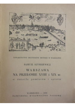 Warszawa na przełomie XVIII i XIX w