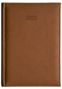 Kalendarz 2025 A4 dzienny Vivella brązowy