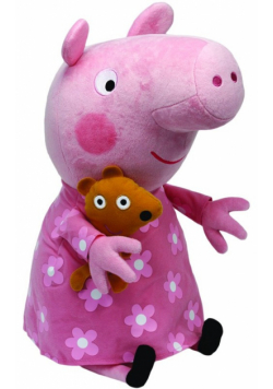 Beanie Babies Peppa Pig - Świnka Peppa w koszuli nocnej średnia