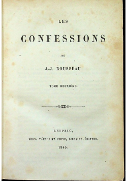 Les confessions Volume II 1845 r.