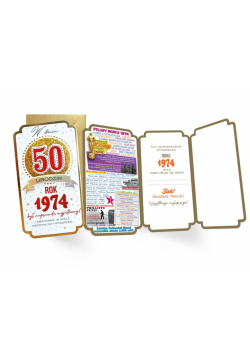 Karnet Urodziny 50 roczniki
