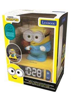 Budzik cyfrowy z lampką nocną Minionki i efektami dźwiękowymi RL800DES
