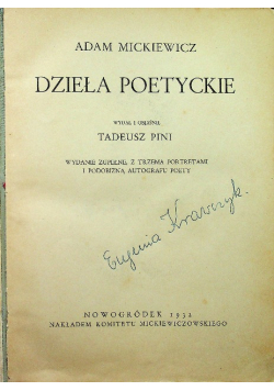 Mickiewicz Dzieła poetyckie 1932 r.