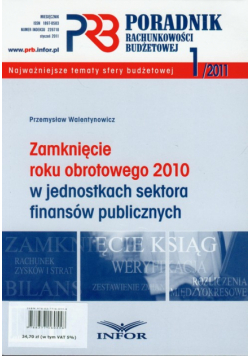 Zamknięcie roku obrotowego 2010 w jednostkach sektora finansów publicznych