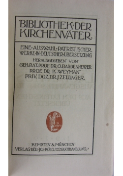 Bibliothek der Kirchenvater,1919r
