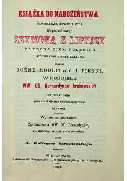 Książka do nabożeństwa Reprint z 1864 r.