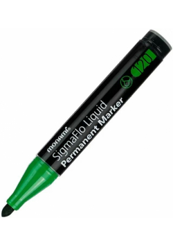 Marker permanentny SigmaFlo zielony (12szt) MONAMI