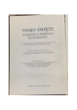 Pismo Święte starego i nowego testamentu