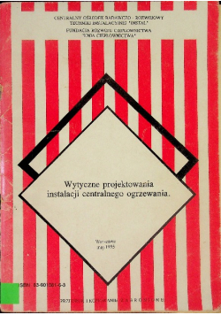 Wytyczne projektowania instalacji Centralne ogrzewanie