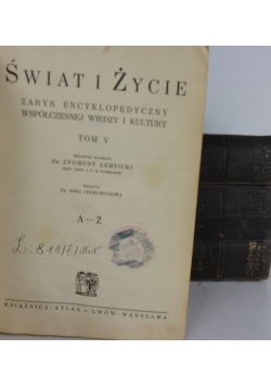 Świat i życie zarys encyklopedyczny współczesnej wiedzy i kultury, zestaw 4 książek, ok. 1939r.