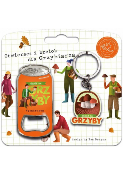 Zestaw brelok + otwieracz Chodź na grzyby