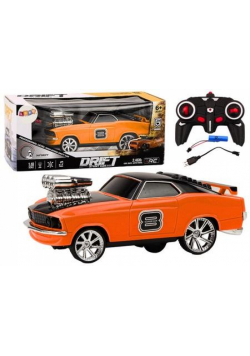 Auto R/C 1:18 Drift 360 światło dźwięk pomarańcz.