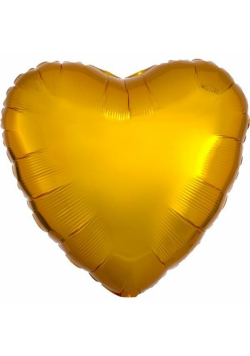 Balon foliowy metalik złoty serce 43cm