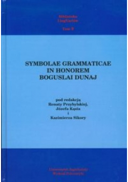 Symbolae Grammaticae in honorem Boguslai Dunaj