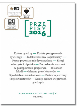 Przepisy 2016 Zbiór cywilny