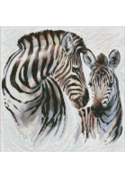 Diamentowa mozaika - Pasiaste życie 40x40cm