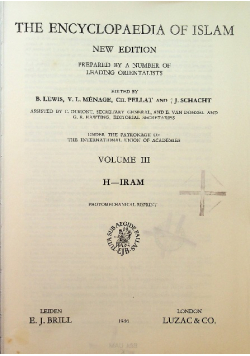 The Encyclopaedia of Islam Vol 3