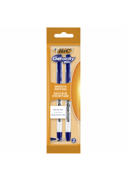 Długopis żelowy Gel-ocity Stic BIC 0.5mm niebieski pouch 2szt