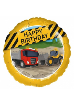 Balon foliowy maszyny budowlane Happy Birthday