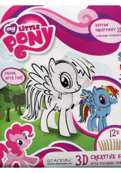 Zestaw kreatywny 3D My Little Pony z kredkami ołówkowymi