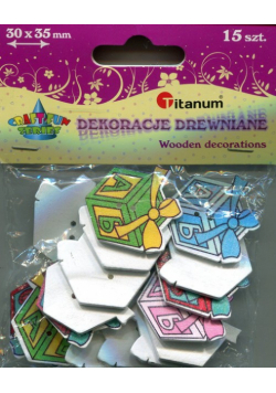 Dekoracje drewniane 15 sztuk