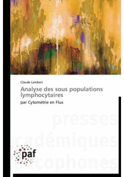 Analyse des sous populations lymphocytaires