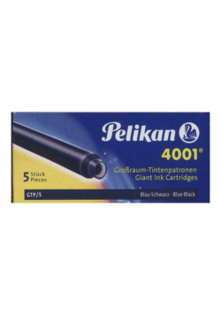 Naboje długie Pelikan 4001 GTP/5 niebiesko-czarne 5 sztuk