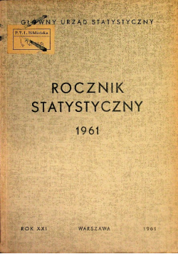 Rocznik statystyczny 1961