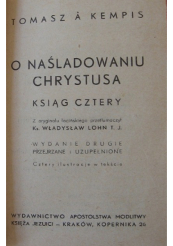 O Naśladowaniu Jezusa Chrystusa