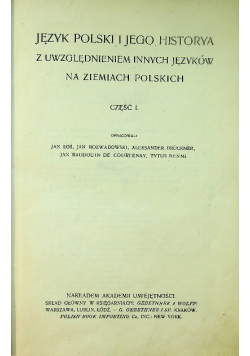 Język Polski i Jego historya część I 1915 r.