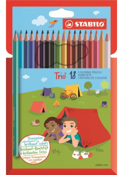 Kredki Trio cienkie 18 sztuk