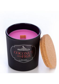 Świeczka sojowa Coconut and Figs czarna 135g