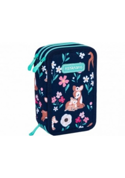 Piórnik 3-komorowy z wyposażeniem Jumbo Astrabag Baby Deer