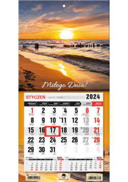 Kalendarz 2024 jednodzielny mini z magnesem Bałtyk KTJ-2 mini v10