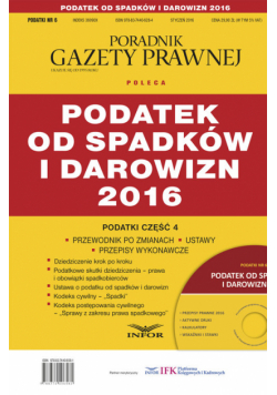 Podatek od spadków darowizn 2016
