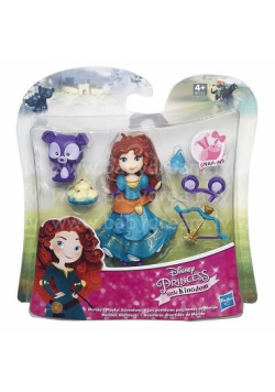 Disney Księżniczki Mini laleczka Merida Waleczna z przyjacielem