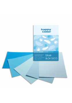 Blok Deco Blue A4 5 kolorów tonacja niebieska 5 sztuk