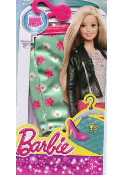 Barbie Ubranko spódniczka dla Barbie zielona w kwiatki