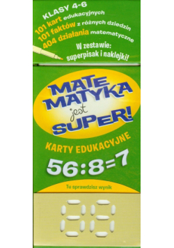 Matematyka jest super. Dzielenie. Karty edukacyjne