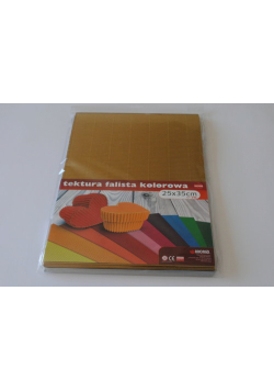 Tektura falista E25cm x 35cm. złota/stebrna 10 sztuk