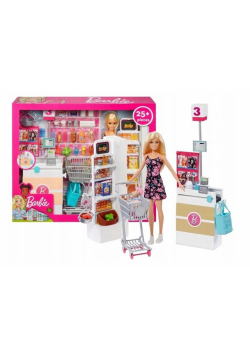 Barbie Supermarket z lalką FRP01