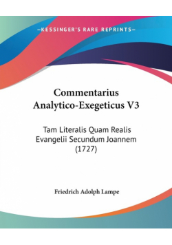 Commentarius Analytico-Exegeticus V3