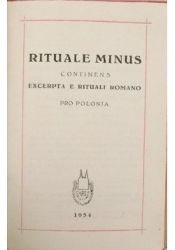 Rituale minus continens excerpta e rituali Romano pro Polonia