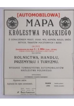 Automobilowa Mapa Królestwa Polskiego, Reedycja ok. 1913