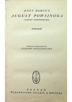 August Powsinoga  1920 r.