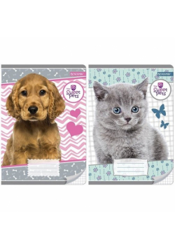 Zeszyt A5 Sweet Pets w kratkę 32 kartki 10 sztuk mix