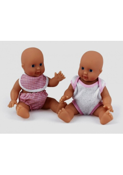 Lalka bobas Little baby 17 cm Śliniaczek