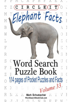 Circle It, Elephant Facts, Word Search, Puzzle Book