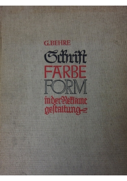 Schrift Farbe und Form,1936r.