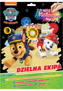 Psi Patrol. Zdrapuj, koloruj, naklejaj. Dzielna..